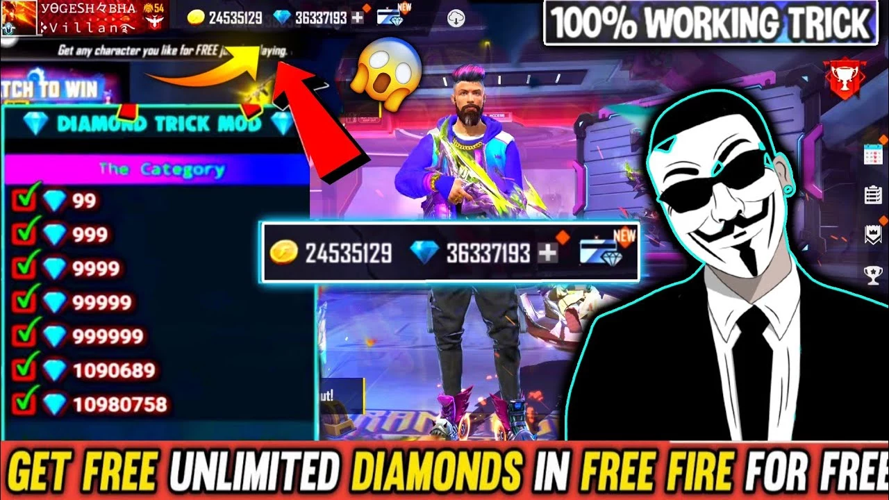 Free Fire Max Diamond Hack 99999 2022