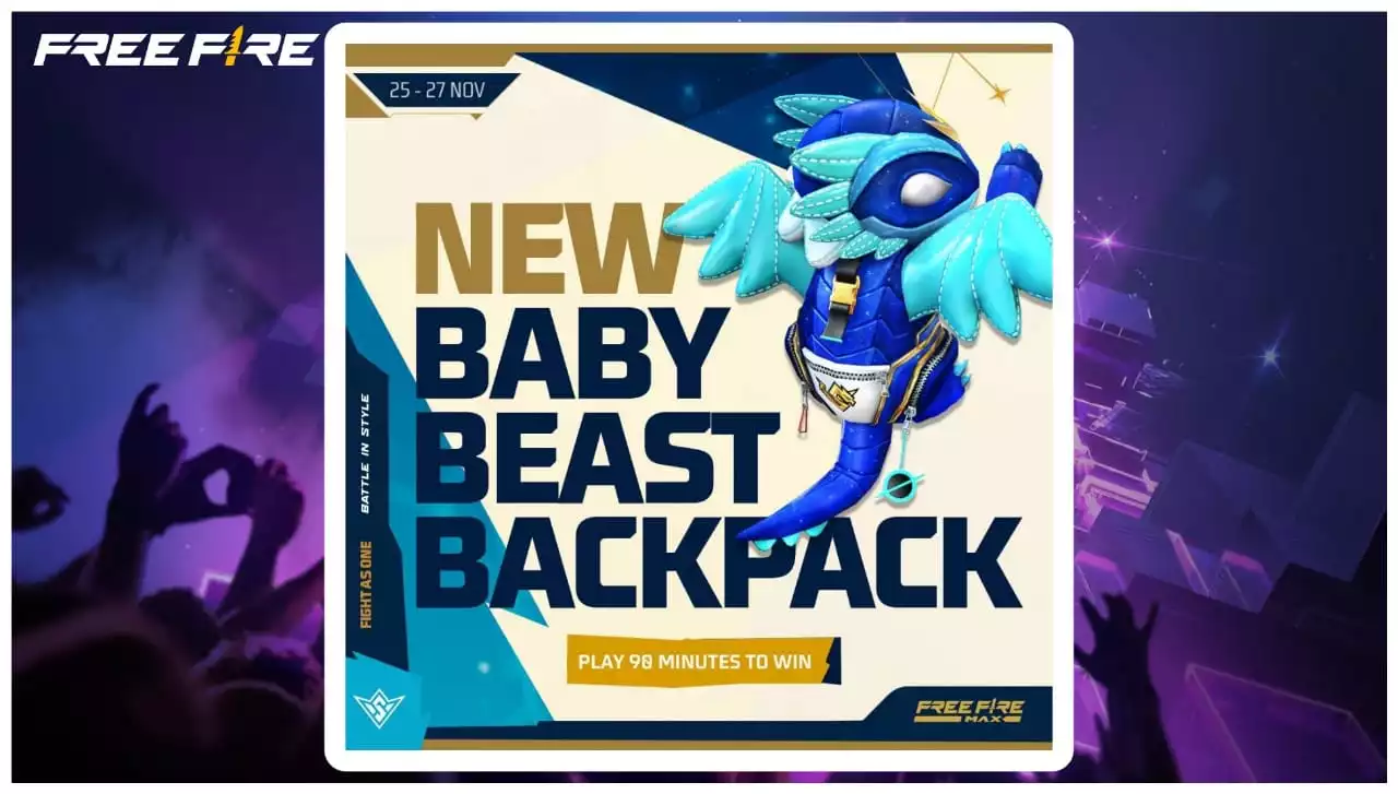 How To Get Free New Baby Beast Backpack In Free Fire 2022