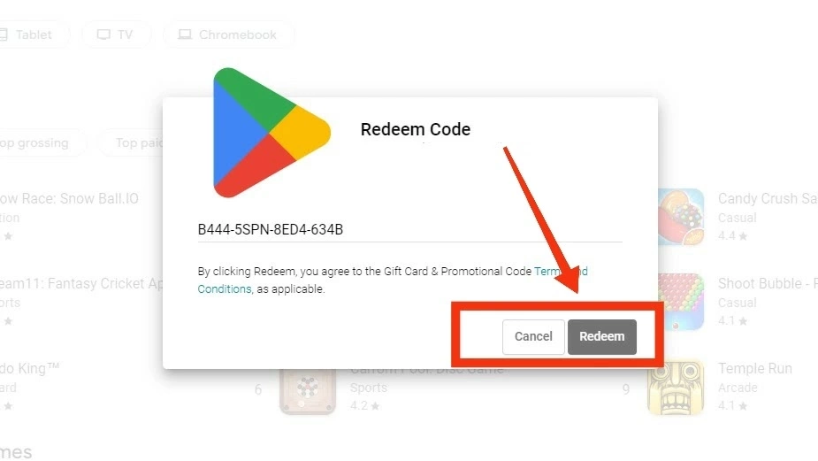 800 rs google play redeem code free today