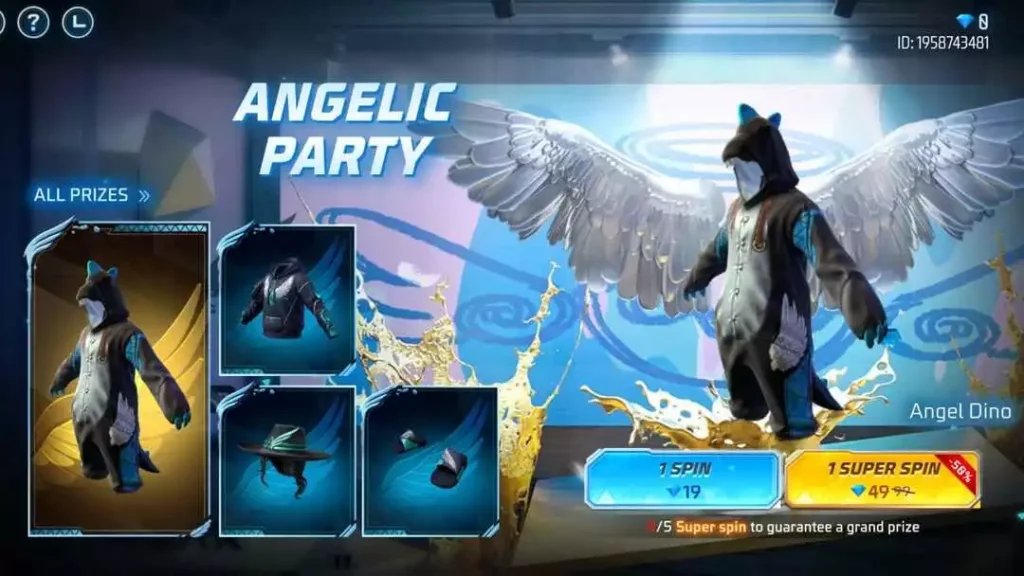 Free Fire Sky Angelic New Event How To Get Angel Dino Bundle and Rare Items In Free Fire 2023