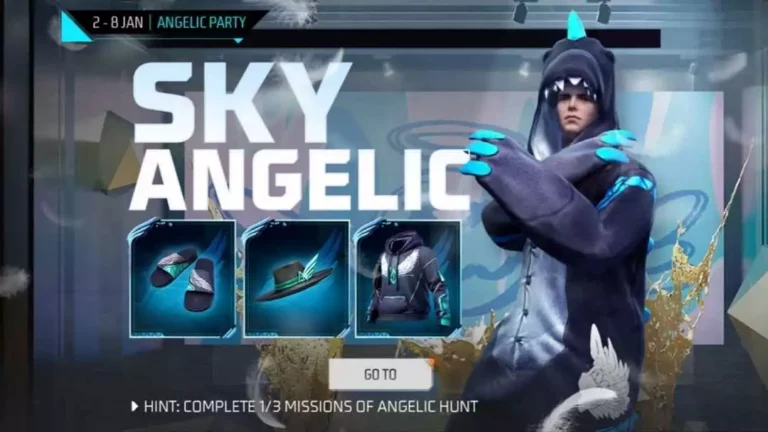 Free Fire Sky Angelic New Event How To Get Angel Dino Bundle and Rare Items In Free Fire 2023