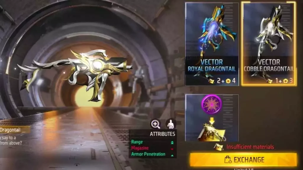 Vector Cobble Dragontail How To Get Vector Jubilee Dragontail In Free Fire Max New Incubator Event 2023