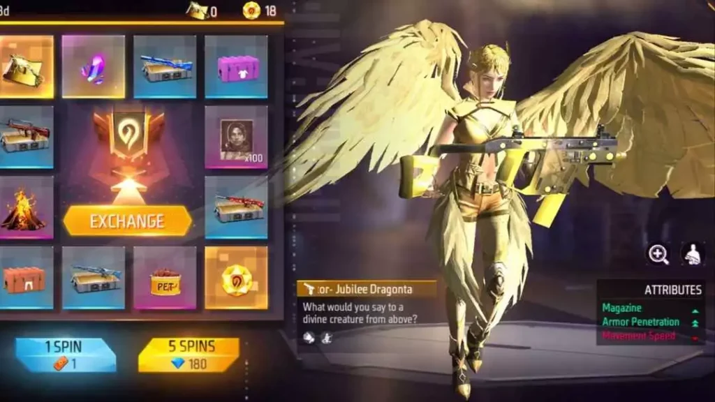 Free Fire Max Vector Jubilee Dragontail Incubator New Event